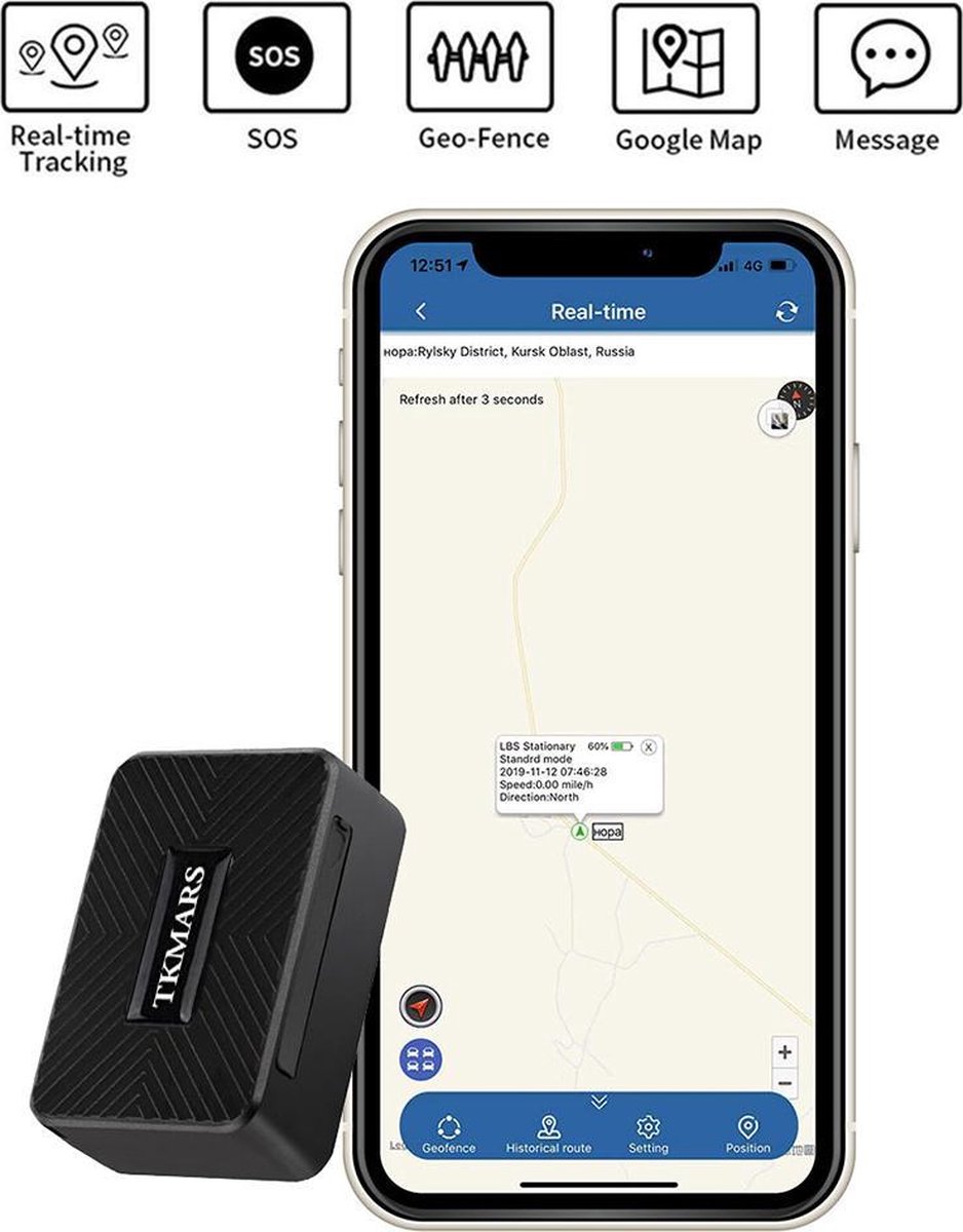 Mini GPS Tracker voor Kinderen Ouderen Fiets Auto GPS Real