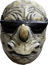 Partychimp Neushoorn Gezichts Masker Halloween Masker voor bij Halloween Kostuum Volwassenen - Latex - One-size