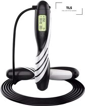 TLS Goods - Fitness Springtouw Met Digitaal Teller - Skipping Rope - Verstelbaar & Verzwaard - Krachttraining - Boksen - MMA - Afvallen - Conditie - Thuis Oefenen - Indoor - Outdoor - Touwtje