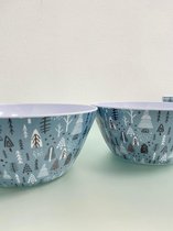 Grote Kerstmis Schalen - Kunststof, 2 Stuks (Diverse Kleuren)