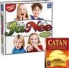 Afbeelding van het spelletje 2 spelletjes voor kinderen vanaf 7 jaar. Catan het dobbelspel en Zeg geen Ja Zeg geen Nee junior nieuwe editie.