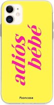 iPhone 12 Mini hoesje TPU Soft Case - Back Cover - Adios Bebe / Geel & Roze