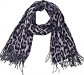 Damesdingetjes - Sjaal - Luipaard print - Grijs, zwart