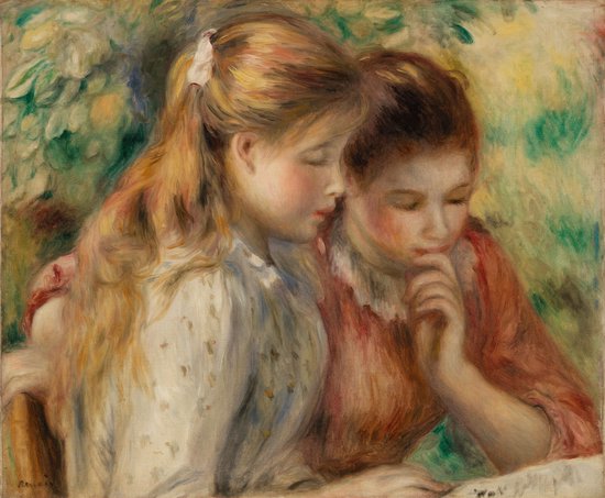 Pierre-Auguste Renoir, La Lecture, 1891 sur toile, les dimensions de ce  tableau sont... | bol.com