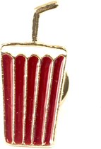 Milkshake Pin 1.1 cm / 2.9 cm / Rood Goud