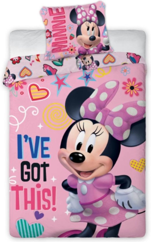 dekbedovertrek Disney Minnie Mouse 140 x 200 cm