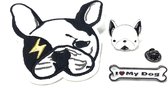 I Love My Dog Patch And Pin Set 3 Pins + 1 patch