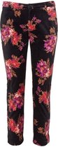 Liu Jo • zwarte fluwelen pantalon met bloemen • maat 34 (IT40)