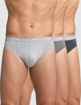Dim Coton Stretch - 3 pack Heren Slips - Grijs/Donker Grijs/Grijs - maat XL