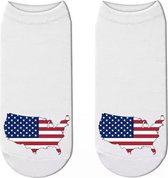 Enkelsokken Vlag - Land - Landen sokken - Amerika - VS - USA Sokken - Unisex - Maat 36-41