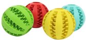 Interactieve voerbal – Voerbal – Dentastick – Tanden – Honden – Eten – Spelen - Geel - 7 CM