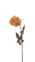 Fabulous Flowers - roos Faya geel/oranje Ø 10 cm 3 stuks - zijden roos - vintage roos