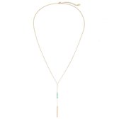 Damesdingetjes - Ketting - Beads & Bar - Goudkleurig, mint - Gold plated