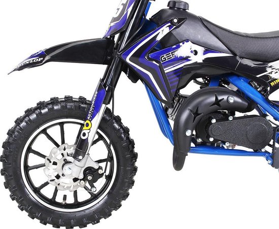 Kindermotor Crossmotor Gepard 2 Takt Blauw - Motorfiest voor Kinderen - Dirt Bike, Motorbike, Motorcross - Actionbikes