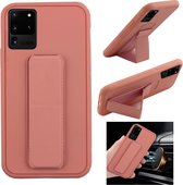 BackCover met Grip - Telefoonhoesje met uitklapbaar standaard - Hoesje voor Samsung S20 - Roze
