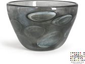 Design schaal Bowl - Fidrio GREY CLOUDY - glas, mondgeblazen - diameter 32 cm hoogte 20 cm