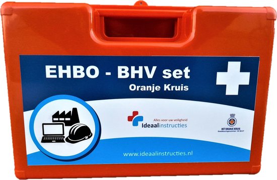 Bedenk kip Leeg de prullenbak EHBO - BHV verbandkoffer - Oranje Kruis, met ophangbeugel - Ideaal  instructies | bol.com