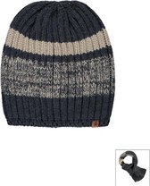 Sarlini Heren Beanie | Muts Antraciet / Creme