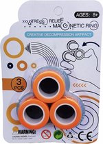 Fidget Toys - Magnetische Ringen - Spinner - Oranje