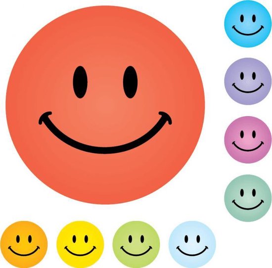 Pastel Smiley Stickers | 270 Stickers 19 mm | Stickervelen,  Beloningsstickers... | bol.com