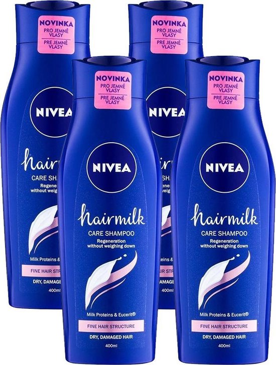 Nivea Hairmilk Conditioner Voordeelverpakking - 4 x 200 ml | bol.com