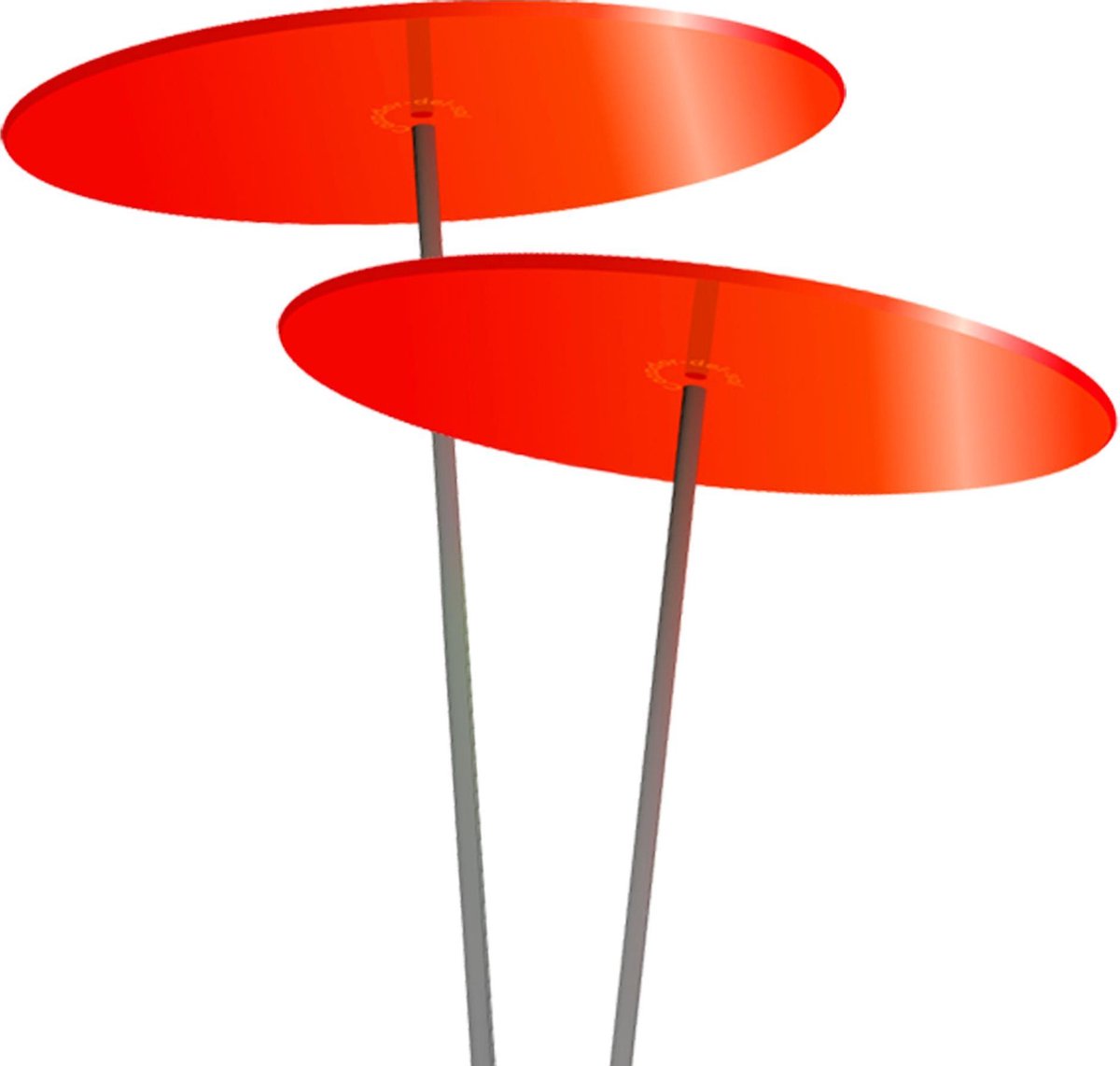 Zonnevangers Cazador Del Sol - tuin decoratie voor buiten - Rood Ø200mm x 175cm Set2
