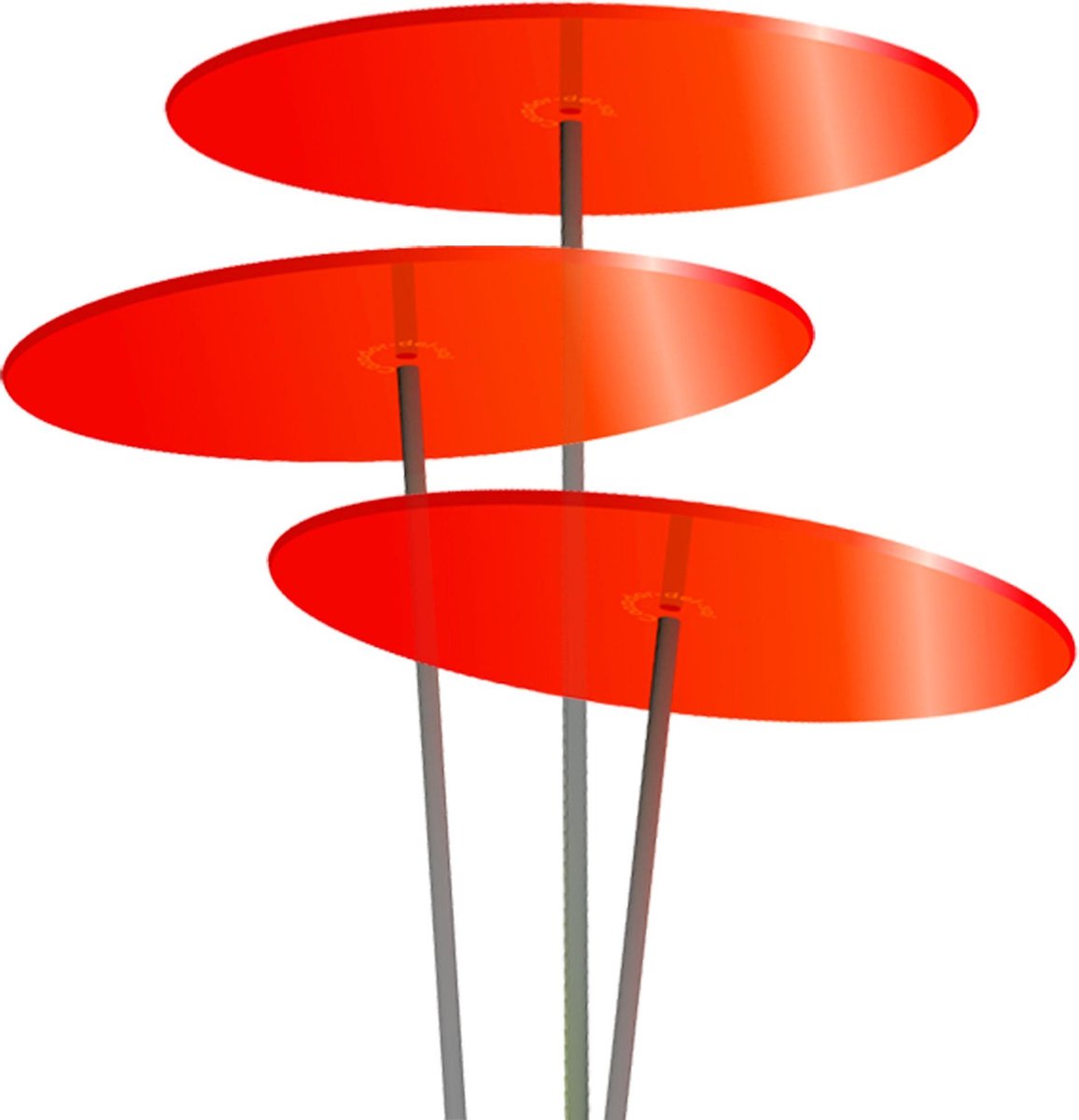Zonnevangers Cazador Del Sol - tuin decoratie voor buiten - Rood Ø200mm x 175cm Set3