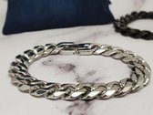 Mei's | Chained Tough Chain armband | sieraad dames heren / schakelarmband | Stainless Steel / 316L Chirurgisch Staal / Roestvrij staal | polsmaat 17 cm /zilver