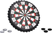 Darts Drankspel - Dartbord voor Bierdopjes - Magnetisch Dartbord - Incl. 10 dopjes