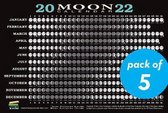 2022 Moon Calendar Card, 5 Pack