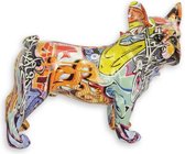 Art Deco Franse bulldog - Resin beeld - Hydro Dipping - 19.6 cm hoog