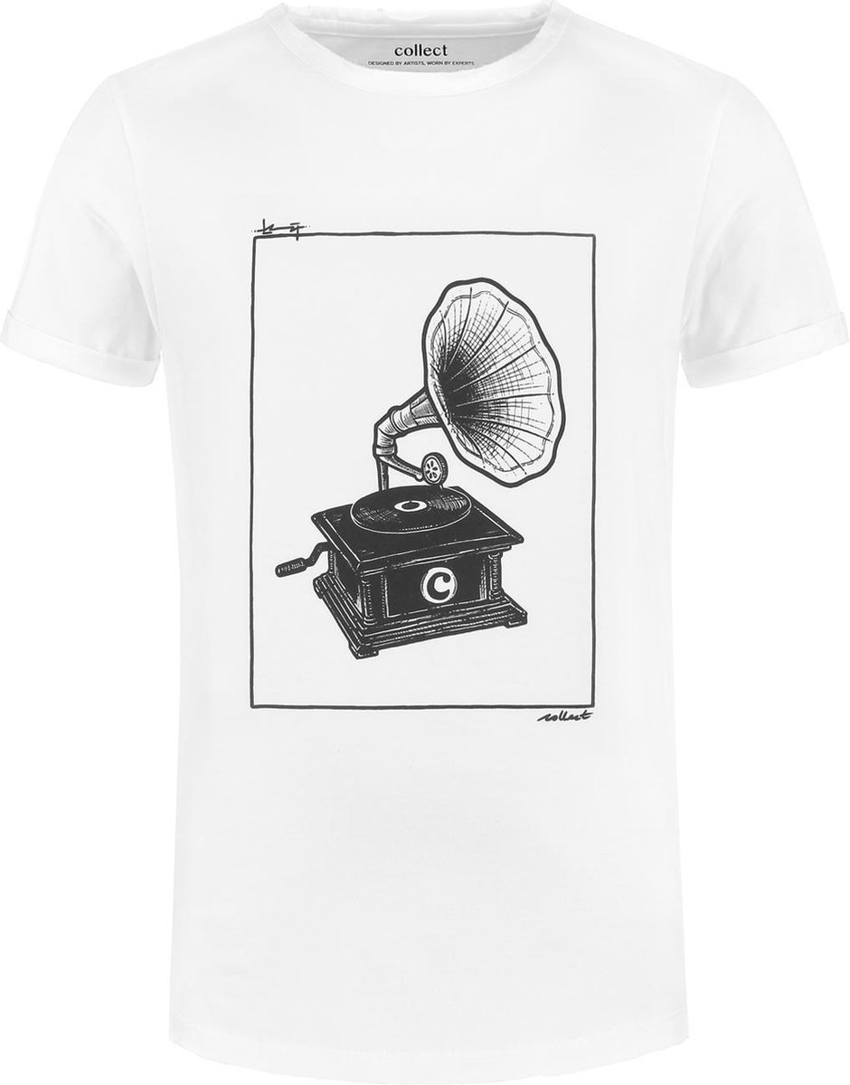 Collect The Label - Hip Muziek T-shirt - Wit - Unisex - XXL