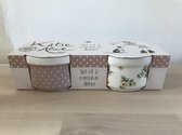 Katy Alice cottage flower set van twee kommetjes