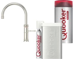 Quooker Classic Fusion Round - Combi+ - Cube - Nikkel Glans