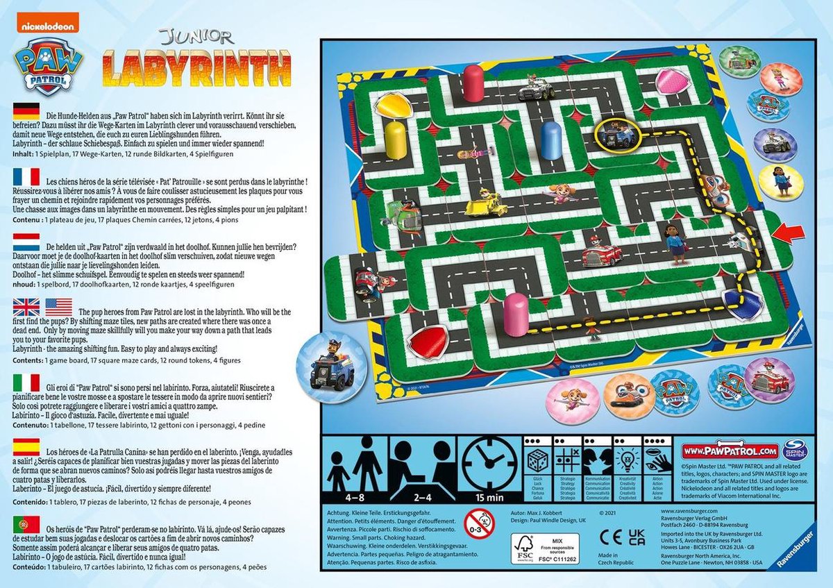 Ravensburger Paw Patrol junior labyrinth - Kinderspel — afbeelding 3