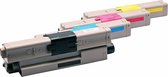 Set 4x ABC huismerk toner geschikt voor Oki C510 C510DN C511 C511DN C530 C530DN C531 C531DN MC561 MC561DN MC562 MC562DN MC562DNW