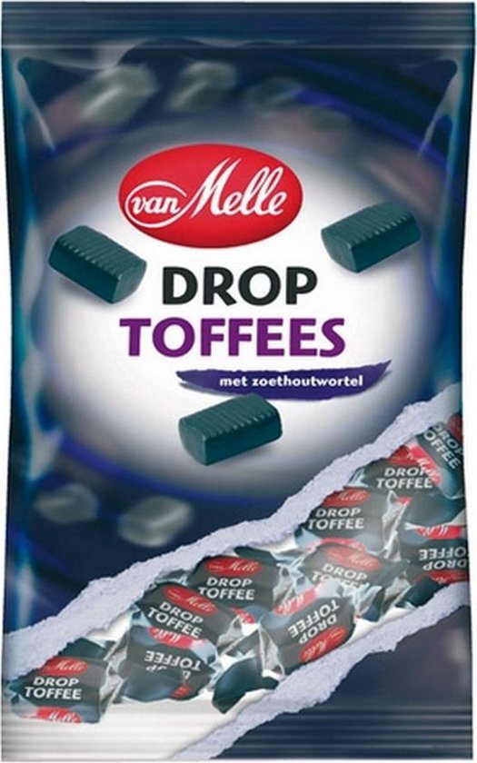 Van melle drop toffee 250 gr bol