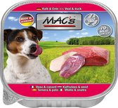 MAC's Hondenvoer Natvoer Vleeskuipje - 70% Kalf & Eend - 11 x 150 g