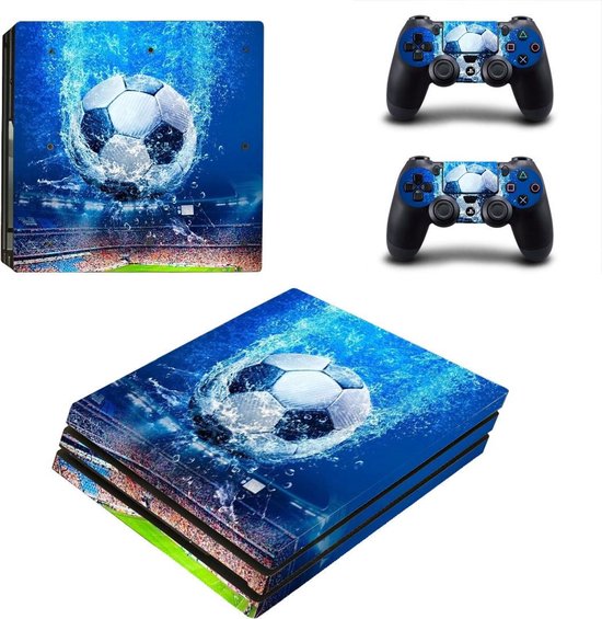 Blue Soccer- PS4 Slim Skin | Playstation Slim | 1 console en 2 controller stickers