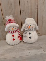 Sneeuwpoppen set - 2x - Zittend - Sjaal
