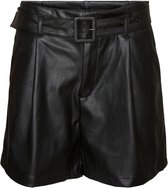 Vero Moda VMGWEN HR PU BELT SHORTS - Black Black