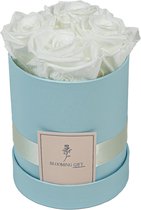 Flowerbox longlife rozen | BLUE | Small | Bloemenbox | Longlasting roses WHITE | Rozen | Roses | Flowers