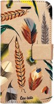 Casetastic Saffiano Wallet Case Apple iPhone 12 Mini Copper - Feathers Multi