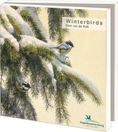 Kerstkaartenmapje met env, vierkant: Winterbirds, Elwin van der Kolk, Vogelbescherming