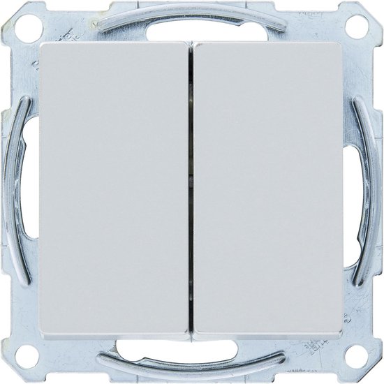 SCHNEIDER ELECTRIC MUREVA SERIESCHAKELAAR WIP/DRUK 2-VOUDIG 10A MET Behuizing Inbouw Schroef Ip55 Mat Wit Ral9003 Mur39022
