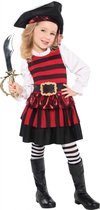 Amscan Verkleedjurk Piraat Polyester Zwart/rood Mt 3-4 Jaar