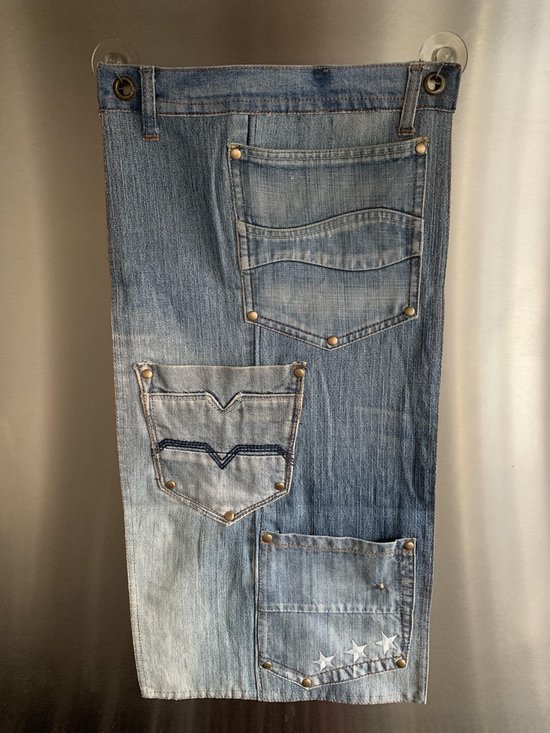 Jeans opbergzak met 3 pockets| duurzaam | wanddecoratie