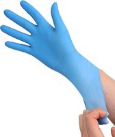 CMT Latex wegwerp handschoenen blauw ongepoederd 100 stuks Medium
