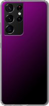 Samsung Galaxy S21 Ultra - Smart cover - Roze Zwart - Transparante zijkanten