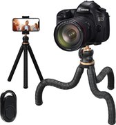 Statief Smartphone - Flexibel - Met gratis bluetooth afstandsbediening - Gorillapod - 3 in 1 - Telefoon statief - Tripod - Mini Statief - Tripod Smartphone - Zwart